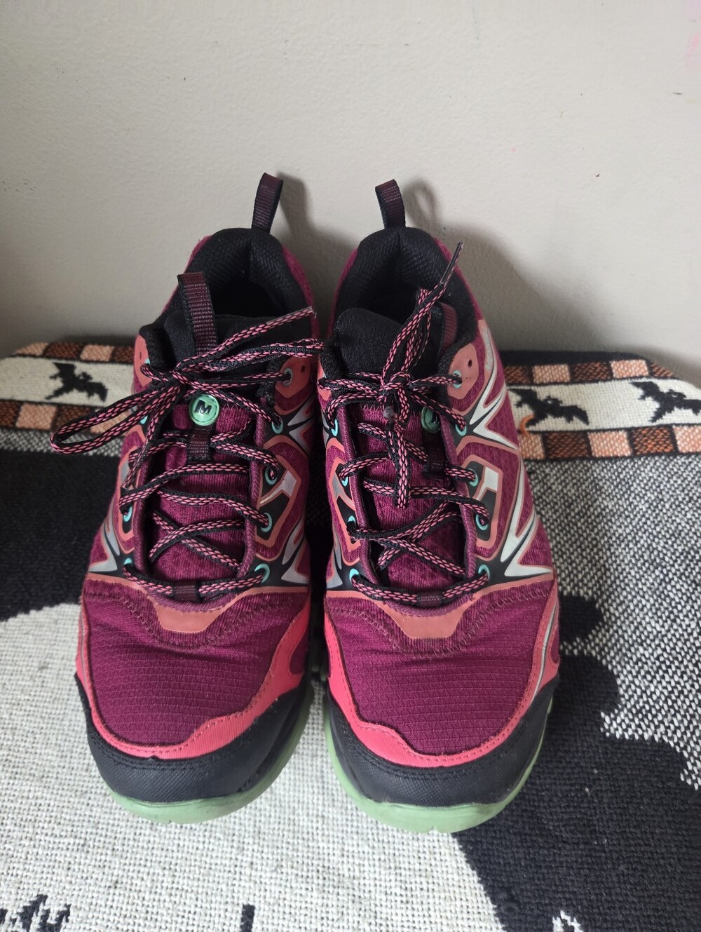 MERRELL Women's Size 9.5 Hiking Shoes Trail Capra Bolt Bright Red
